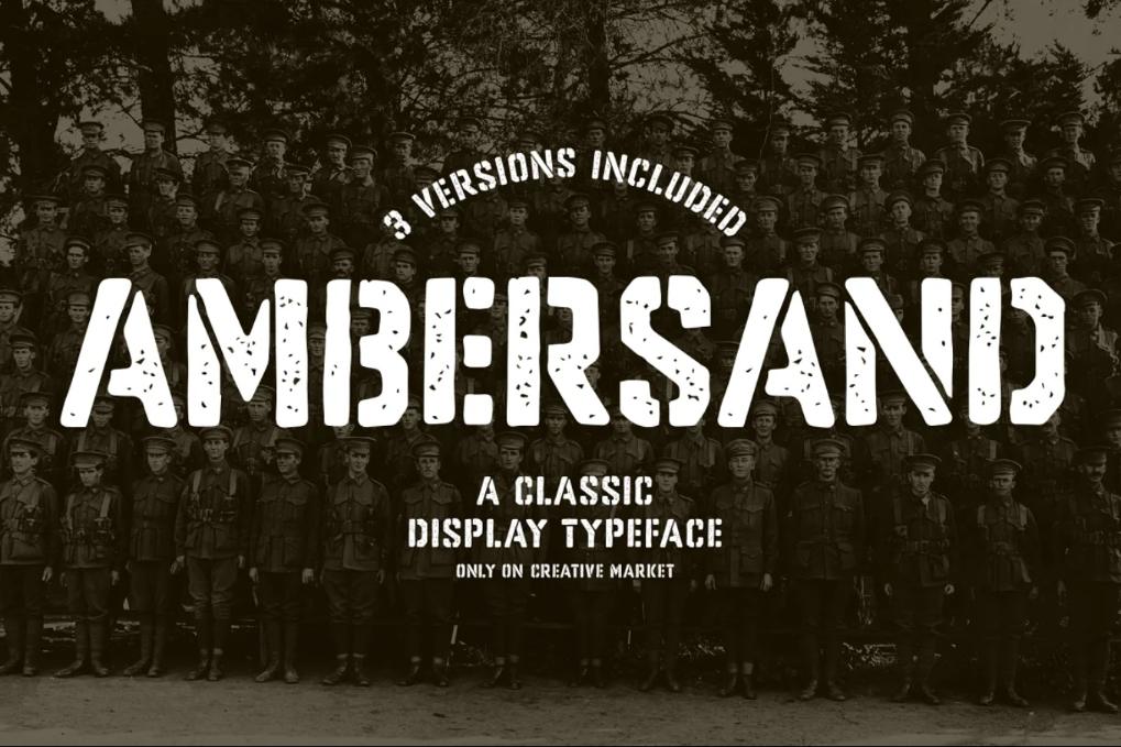 Classy Military Stencil Typeface