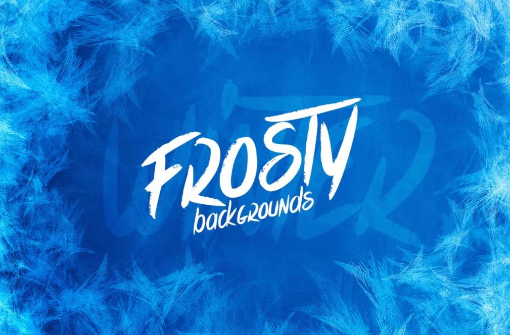 Creative Frosty Backgrounds Set