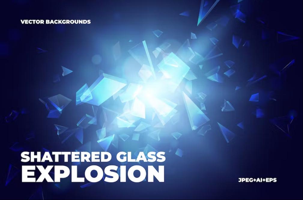 Creative Shattered Glass Explosion