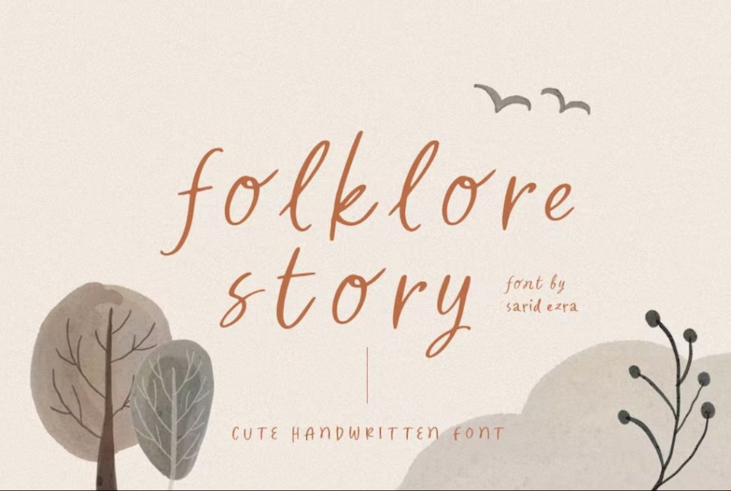 Cute Folklore Story Display Font