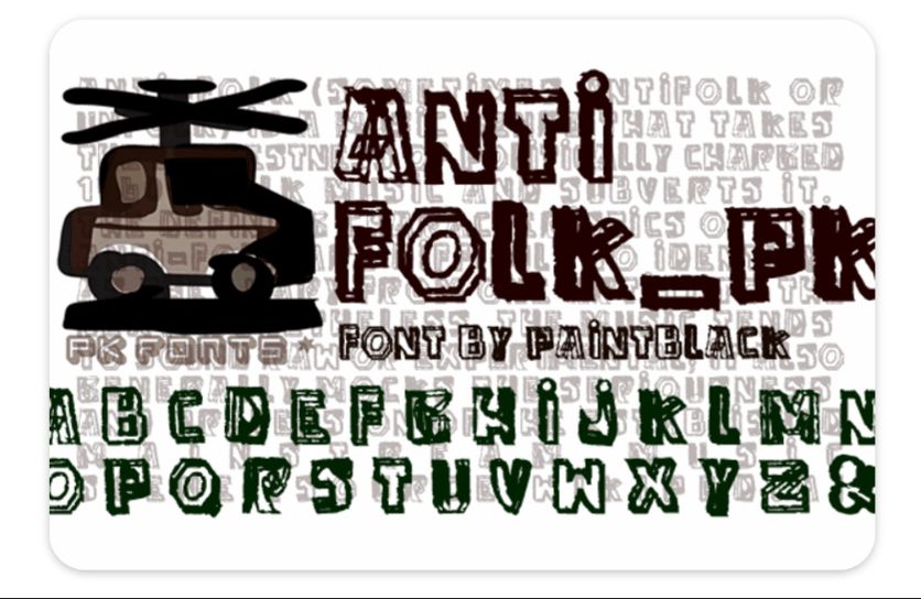 Free Minimal Anti Folk Font