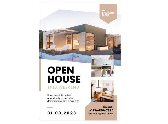 Free Open House Poster Design