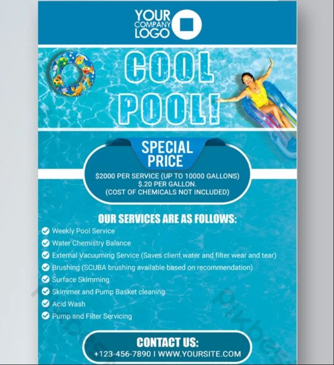 Free Pool Cleaning Poster