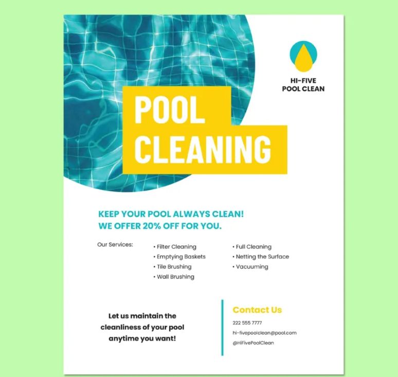 Free Pool Cleeaning Flyer