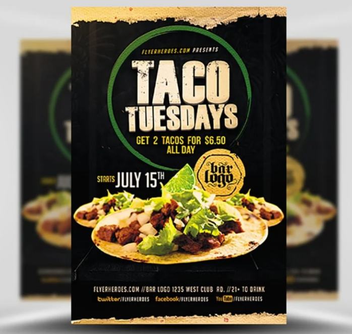 Free Taco Tuesday Promotional Template