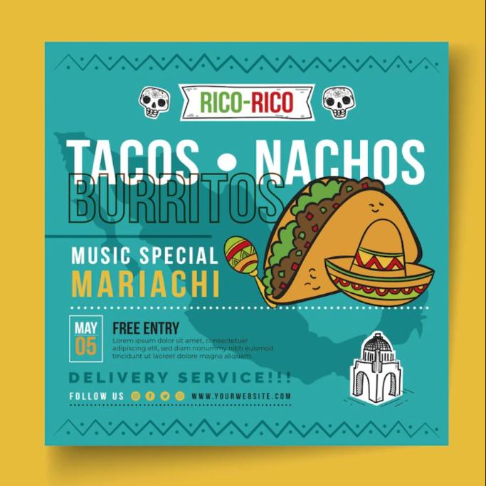 Free Tacos and Nachos Flyer