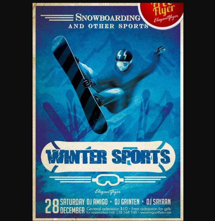Free Winter Sports Flyer Design
