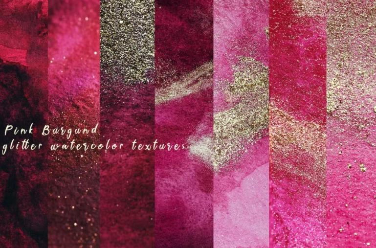 Pink Watercolor Background Design
