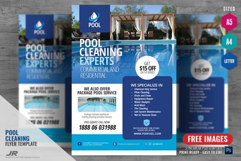 Pool Cleaning Experts Poster Design