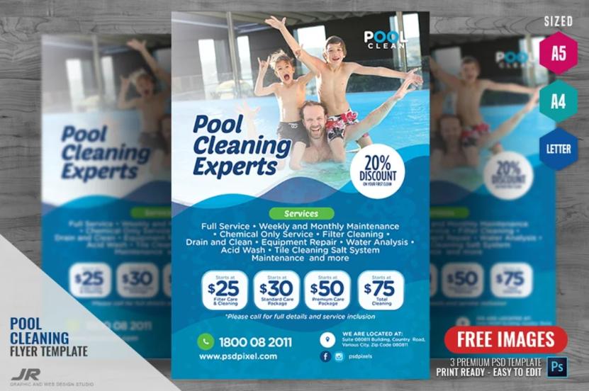 Pool Maintanance Flyer Design