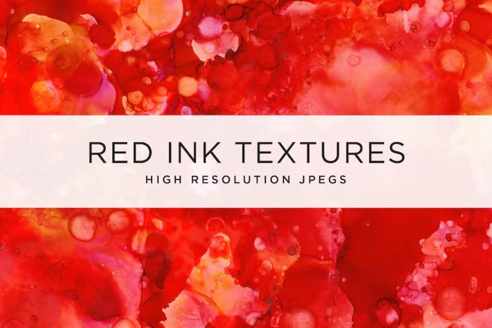 Red Ink Textures Set