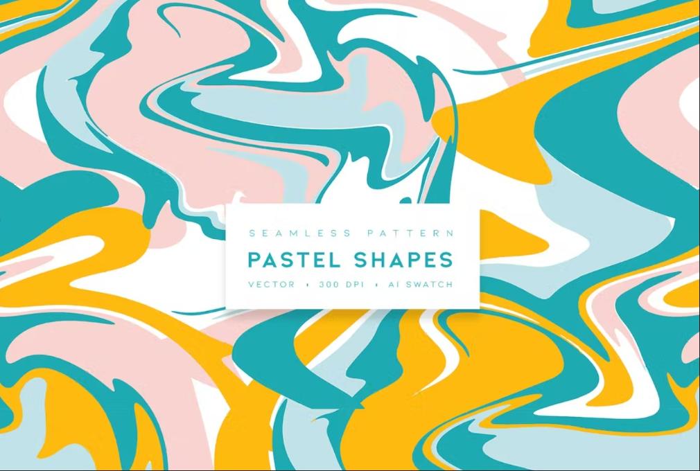 Seamless Pastel Shapes Pattern