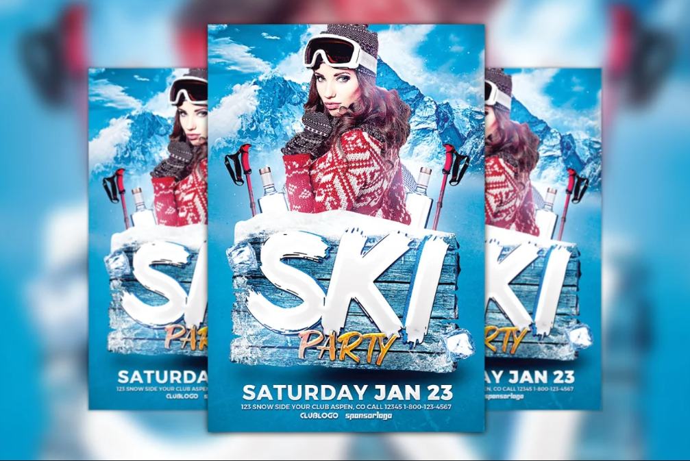 Ski Apres Club Poster