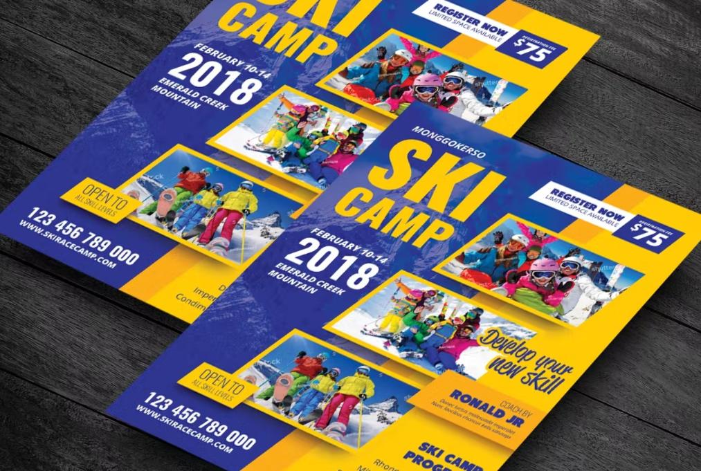 Ski Camp Flyer Design