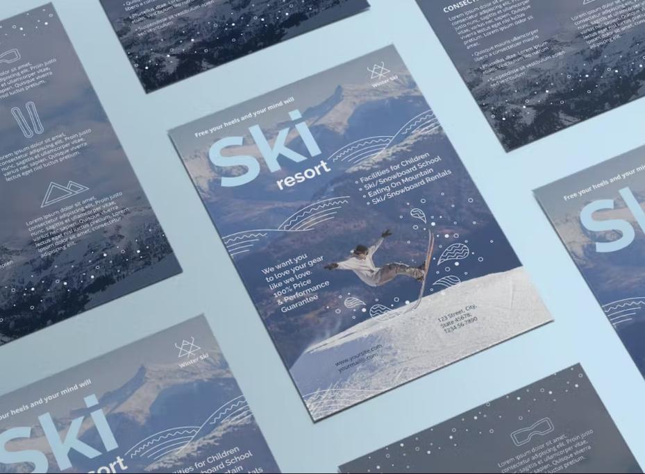 Ski Resort Promotional Flyer