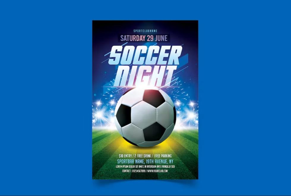 Soccer Night Poster Design
