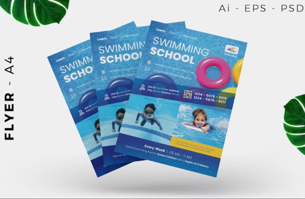 Swimming School Poster Design