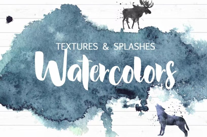 Watercolor Textures and Splashes