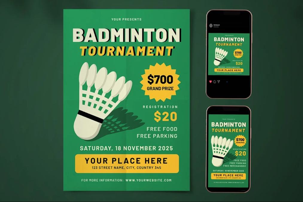 badminton Game Promotional Set