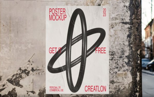 Free Grunge Poster Mockup